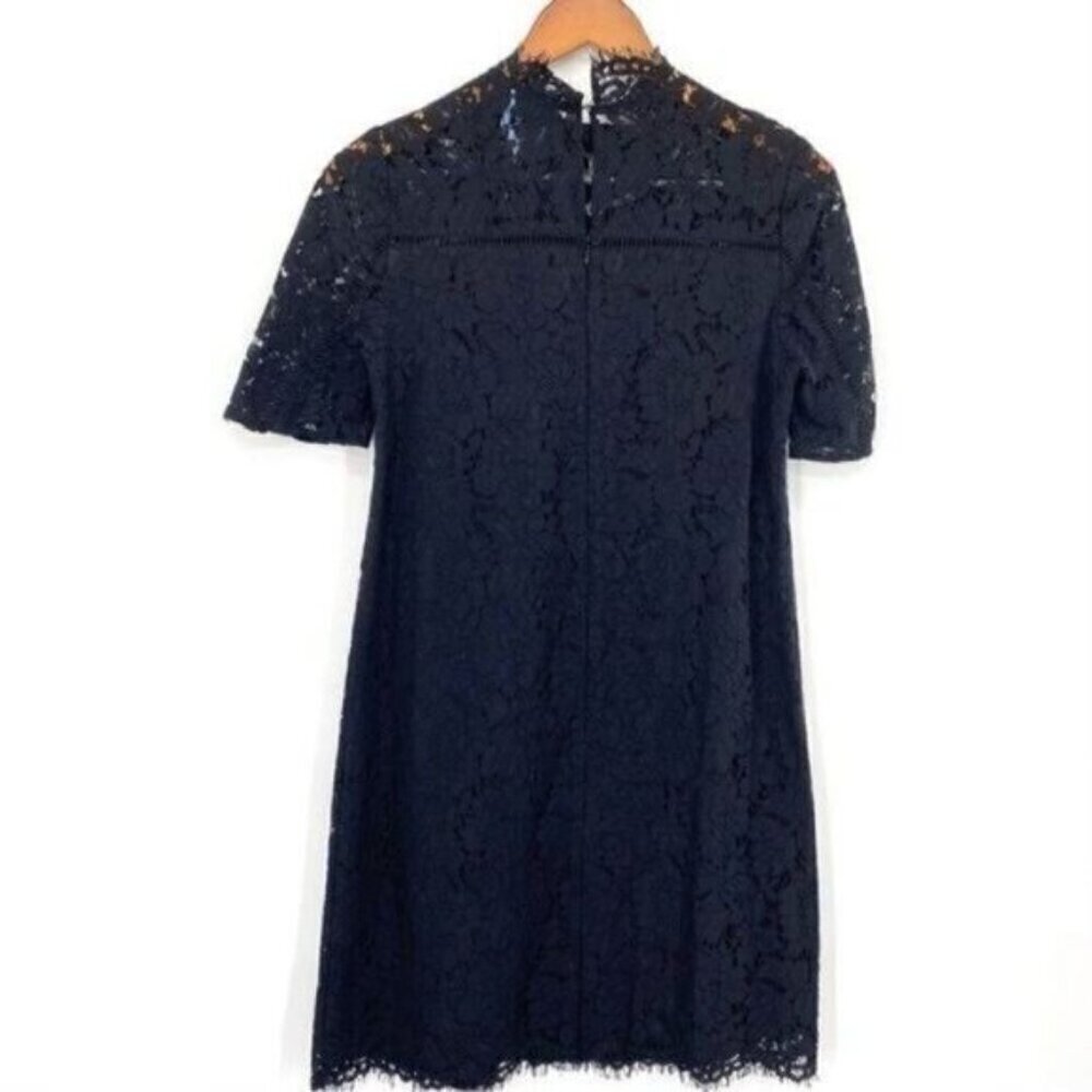 CeCe by Cynthia Steffe Women's Ingrid Black Cutaway Lace Shift Dress - Picture 10 of 14